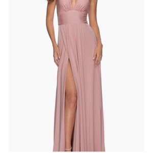 La Femme Blush Pink Prom Dress